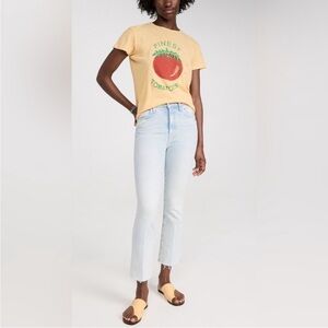 MOTHER The Hustler Ankle Fray in Smooth Sailing